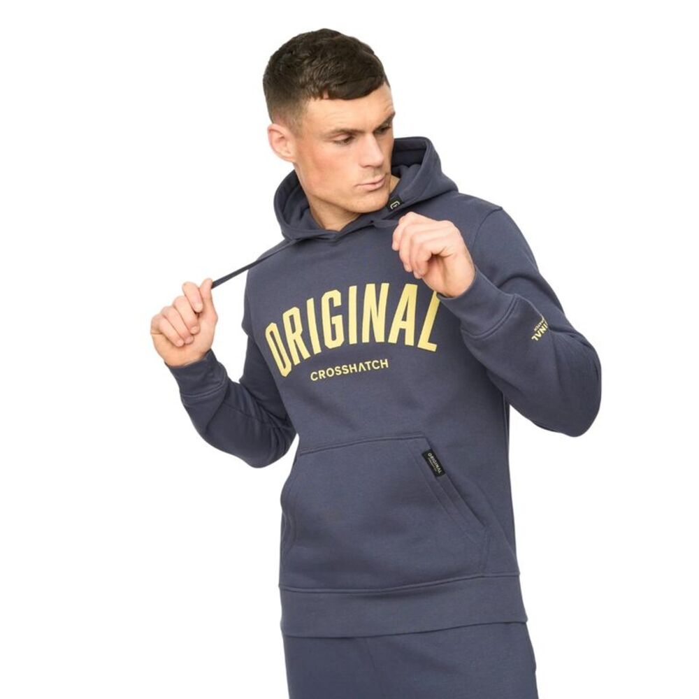 Crosshatch Mens Kensby Hoodie / Navy
